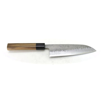 GINSAN /Yasuki Silver 3 Stainless Steel, Japanese Style Chef's Santoku 165 mm Nashiji Finish