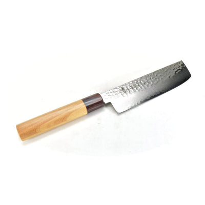 VG-10 33 Layers Hammered Damascus Nakiri 160 mm Octagonal Keyaki Handle(Japanese Zelkova)